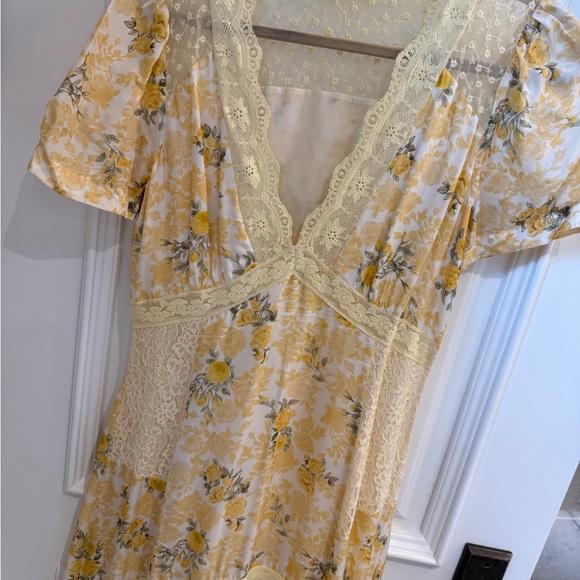 LoveShackFancy Tink Dress Size 6 Yellow Maxi Sundress - Picture 5 of 7